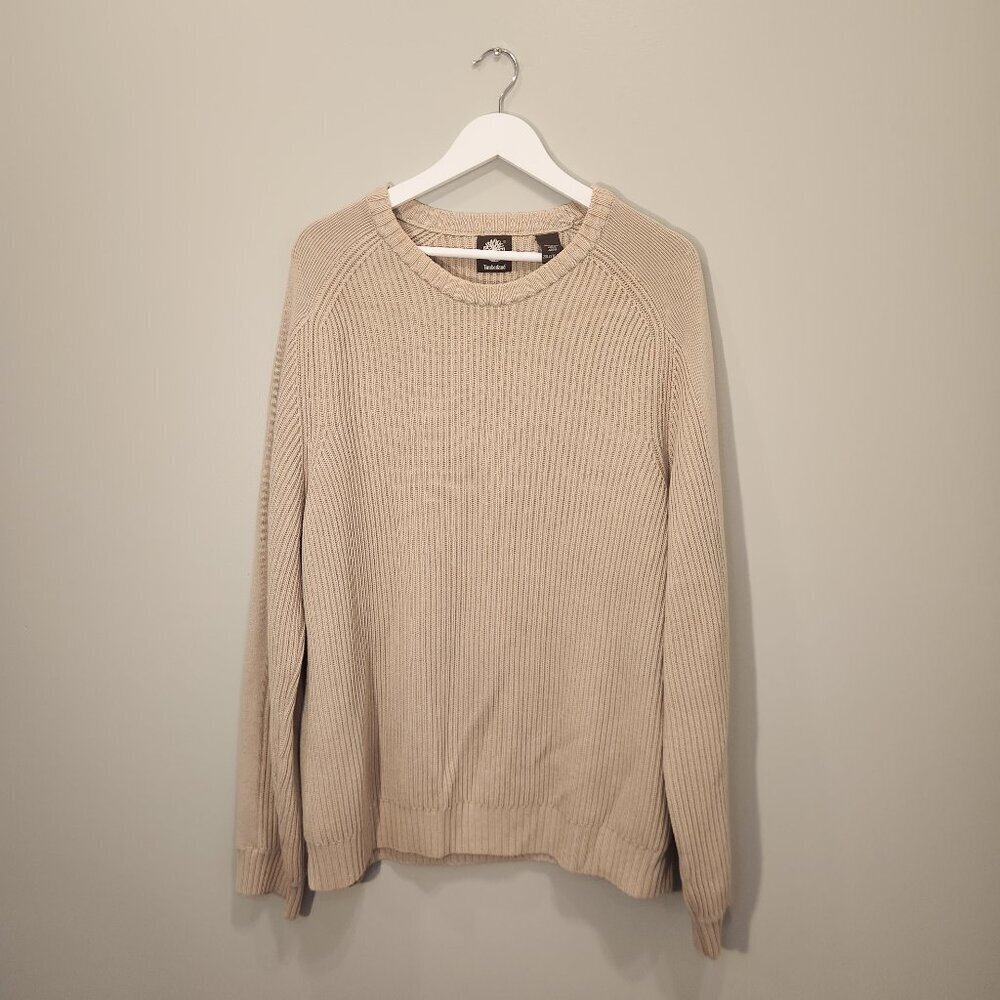 Timberland Sweater Men's Tan Fisherman Coastal Grandpacore Urban - Size 2XL